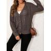 imageSHEWIN Cardigan Sweaters for Women Lightweight Long Sleeve Cable Knit Open Front Button Down Crochet Cardigans SweaterDark Khaki