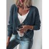 imageSHEWIN Cardigan Sweaters for Women Lightweight Long Sleeve Cable Knit Open Front Button Down Crochet Cardigans SweaterNavy Blue