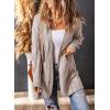 imageSHEWIN Women Open Front Side Slit 2024 Long Sleeve Oversized Cardigan Sweaters Knit Coats with PockrtsApricot