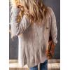 imageSHEWIN Women Open Front Side Slit 2024 Long Sleeve Oversized Cardigan Sweaters Knit Coats with PockrtsApricot