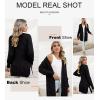 imageSHEWIN Women Open Front Side Slit 2024 Long Sleeve Oversized Cardigan Sweaters Knit Coats with PockrtsBlack
