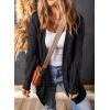 imageSHEWIN Women Open Front Side Slit 2024 Long Sleeve Oversized Cardigan Sweaters Knit Coats with PockrtsBlack