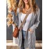 imageSHEWIN Women Open Front Side Slit 2024 Long Sleeve Oversized Cardigan Sweaters Knit Coats with PockrtsGray