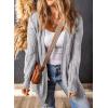 imageSHEWIN Women Open Front Side Slit 2024 Long Sleeve Oversized Cardigan Sweaters Knit Coats with PockrtsGray