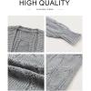 imageSHEWIN Women Open Front Side Slit 2024 Long Sleeve Oversized Cardigan Sweaters Knit Coats with PockrtsGray