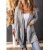 imageSHEWIN Women Open Front Side Slit 2024 Long Sleeve Oversized Cardigan Sweaters Knit Coats with PockrtsGray