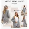 imageSHEWIN Women Open Front Side Slit 2024 Long Sleeve Oversized Cardigan Sweaters Knit Coats with PockrtsGray