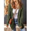 imageSHEWIN Women Open Front Side Slit 2024 Long Sleeve Oversized Cardigan Sweaters Knit Coats with PockrtsGreen