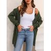 imageSHEWIN Women Open Front Side Slit 2024 Long Sleeve Oversized Cardigan Sweaters Knit Coats with PockrtsGreen
