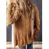 imageSHEWIN Women Open Front Side Slit 2024 Long Sleeve Oversized Cardigan Sweaters Knit Coats with PockrtsKhaki