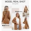 imageSHEWIN Women Open Front Side Slit 2024 Long Sleeve Oversized Cardigan Sweaters Knit Coats with PockrtsKhaki
