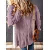 imageSHEWIN Women Open Front Side Slit 2024 Long Sleeve Oversized Cardigan Sweaters Knit Coats with PockrtsPurple