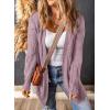 imageSHEWIN Women Open Front Side Slit 2024 Long Sleeve Oversized Cardigan Sweaters Knit Coats with PockrtsPurple