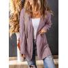 imageSHEWIN Women Open Front Side Slit 2024 Long Sleeve Oversized Cardigan Sweaters Knit Coats with PockrtsPurple