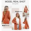imageSHEWIN Women Open Front Side Slit 2024 Long Sleeve Oversized Cardigan Sweaters Knit Coats with PockrtsRed