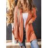 imageSHEWIN Women Open Front Side Slit 2024 Long Sleeve Oversized Cardigan Sweaters Knit Coats with PockrtsRed