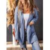 imageSHEWIN Women Open Front Side Slit 2024 Long Sleeve Oversized Cardigan Sweaters Knit Coats with PockrtsSky Blue