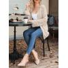 imageSHEWIN Womens Open Front Lightweight Cardigan Casual Long Sleeve Knit Loose Sweaters OutwearApricot