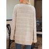 imageSHEWIN Womens Open Front Lightweight Cardigan Casual Long Sleeve Knit Loose Sweaters OutwearApricot