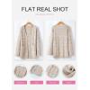 imageSHEWIN Womens Open Front Lightweight Cardigan Casual Long Sleeve Knit Loose Sweaters OutwearApricot