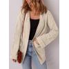 imageSHEWIN Womens Open Front Lightweight Cardigan Casual Long Sleeve Knit Loose Sweaters OutwearBeige