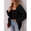 imageSHEWIN Womens Open Front Lightweight Cardigan Casual Long Sleeve Knit Loose Sweaters OutwearBlack