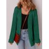 imageSHEWIN Womens Open Front Lightweight Cardigan Casual Long Sleeve Knit Loose Sweaters OutwearBlackish Green