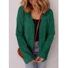 imageSHEWIN Womens Open Front Lightweight Cardigan Casual Long Sleeve Knit Loose Sweaters OutwearBlackish Green