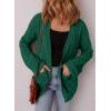 imageSHEWIN Womens Open Front Lightweight Cardigan Casual Long Sleeve Knit Loose Sweaters OutwearBlackish Green