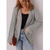 imageSHEWIN Womens Open Front Lightweight Cardigan Casual Long Sleeve Knit Loose Sweaters OutwearGrey