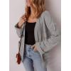 imageSHEWIN Womens Open Front Lightweight Cardigan Casual Long Sleeve Knit Loose Sweaters OutwearGrey
