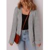 imageSHEWIN Womens Open Front Lightweight Cardigan Casual Long Sleeve Knit Loose Sweaters OutwearGrey