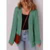 imageSHEWIN Womens Open Front Lightweight Cardigan Casual Long Sleeve Knit Loose Sweaters OutwearMist Green