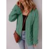 imageSHEWIN Womens Open Front Lightweight Cardigan Casual Long Sleeve Knit Loose Sweaters OutwearMist Green