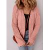 imageSHEWIN Womens Open Front Lightweight Cardigan Casual Long Sleeve Knit Loose Sweaters OutwearPink