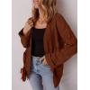 imageSHEWIN Womens Open Front Lightweight Cardigan Casual Long Sleeve Knit Loose Sweaters OutwearReddish Brown