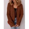 imageSHEWIN Womens Open Front Lightweight Cardigan Casual Long Sleeve Knit Loose Sweaters OutwearReddish Brown
