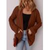 imageSHEWIN Womens Open Front Lightweight Cardigan Casual Long Sleeve Knit Loose Sweaters OutwearReddish Brown