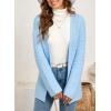 imageSHEWIN Womens Open Front Sweater Cardigan Casual Long Sleeve Knit Lightweight Outwear CoatBeau Blue