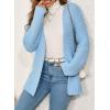 imageSHEWIN Womens Open Front Sweater Cardigan Casual Long Sleeve Knit Lightweight Outwear CoatBeau Blue