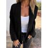 imageSHEWIN Womens Open Front Sweater Cardigan Casual Long Sleeve Knit Lightweight Outwear CoatBlack