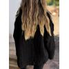 imageSHEWIN Womens Open Front Sweater Cardigan Casual Long Sleeve Knit Lightweight Outwear CoatBlack