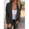 imageSHEWIN Womens Open Front Sweater Cardigan Casual Long Sleeve Knit Lightweight Outwear CoatDark Brown