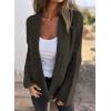 imageSHEWIN Womens Open Front Sweater Cardigan Casual Long Sleeve Knit Lightweight Outwear CoatDark Brown