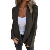 imageSHEWIN Womens Open Front Sweater Cardigan Casual Long Sleeve Knit Lightweight Outwear CoatDark Brown