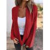 imageSHEWIN Womens Open Front Sweater Cardigan Casual Long Sleeve Knit Lightweight Outwear CoatFiery Red