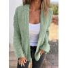 imageSHEWIN Womens Open Front Sweater Cardigan Casual Long Sleeve Knit Lightweight Outwear CoatLaurel Green