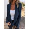 imageSHEWIN Womens Open Front Sweater Cardigan Casual Long Sleeve Knit Lightweight Outwear CoatNavy Blue