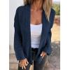 imageSHEWIN Womens Open Front Sweater Cardigan Casual Long Sleeve Knit Lightweight Outwear CoatNavy Blue
