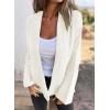 imageSHEWIN Womens Open Front Sweater Cardigan Casual Long Sleeve Knit Lightweight Outwear CoatWhite